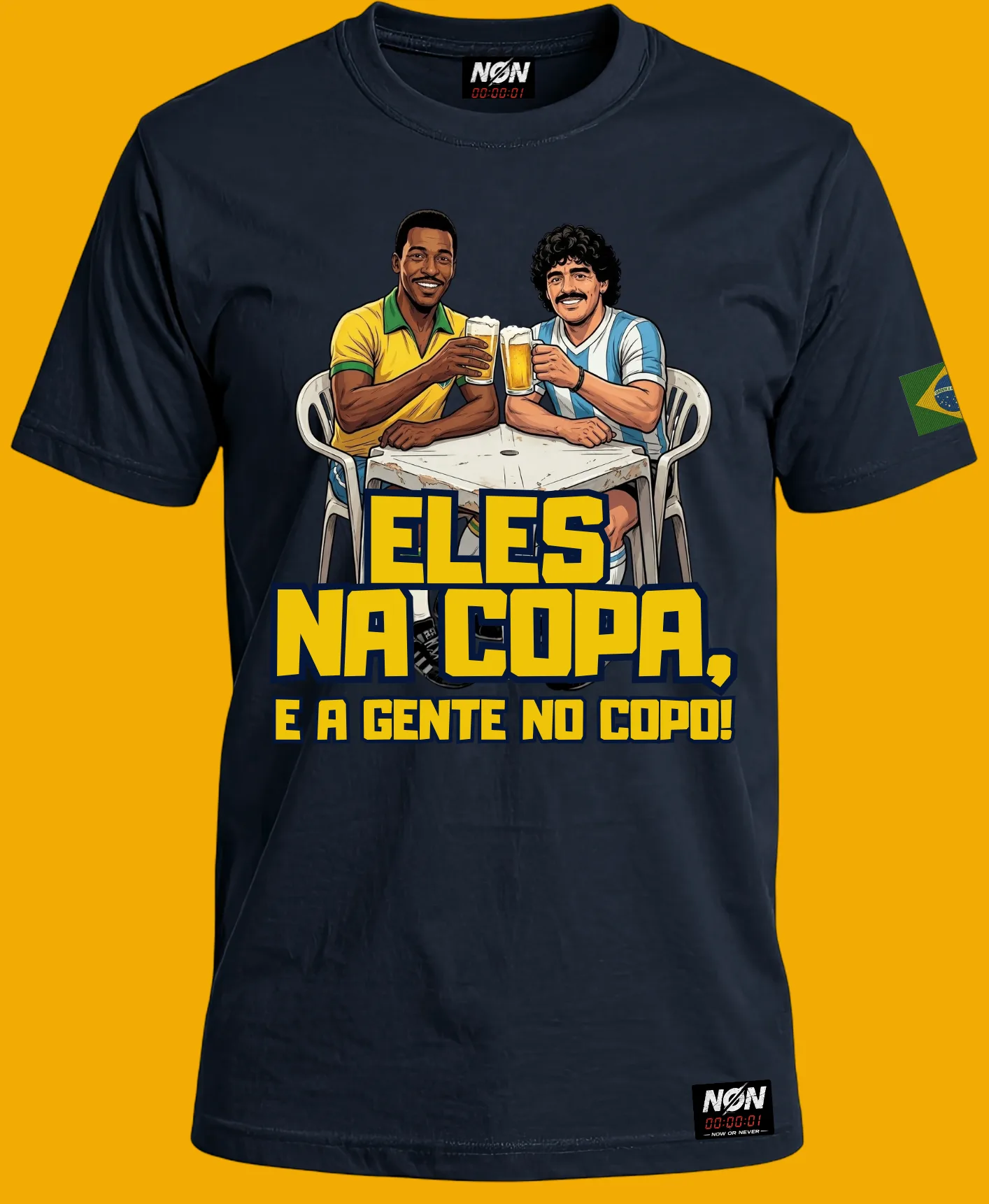 Camisa Eles na Copa: Pelé e Maradona